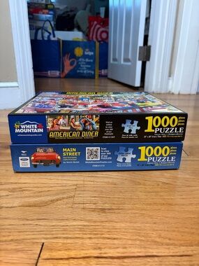 White Mountain 1000-Piece Puzzle Bundle